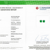 5.69&nbsp;Ct.Tw.Total Carat Weight Emerald Pair from Zambia Scan Report