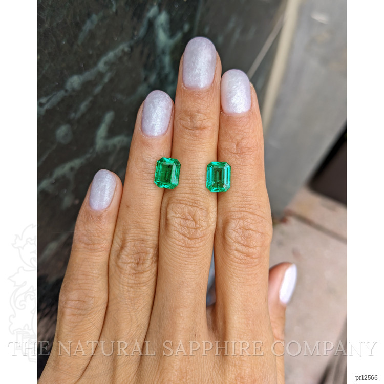 4.18 Ct.Tw. Emerald Pair from Zambia