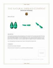 4.65 Ct.Tw.Total Carat Weight Emerald Pair from Zambia Appraisal