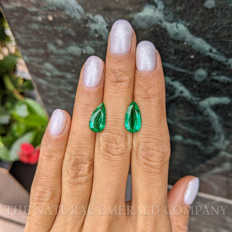 4.65 Ct.Tw. Emerald Pair from Zambia