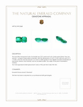 9.47 Ct.Tw.Total Carat Weight Emerald Pair from Zambia Appraisal