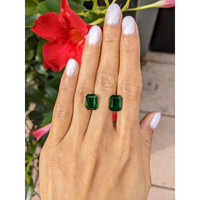 8.86&nbsp;Ct.Tw.Total Carat Weight Emerald Pair from Zambia Life Style
