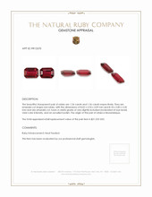 3.11 Ct.Tw.Total Carat Weight Ruby Pair from Mozambique Appraisal