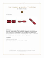 3.11 Ct.Tw.Total Carat Weight Ruby Pair from Mozambique Appraisal