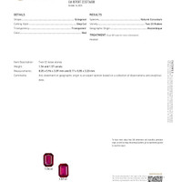 3.11 Ct.Tw.Total Carat Weight Ruby Pair from Mozambique Scan Report