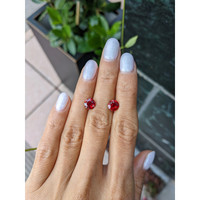 2.78&nbsp;Ct.Tw.Total Carat Weight Ruby Pair from Mozambique Life Style