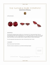 2.83 Ct.Tw.Total Carat Weight Ruby Pair from Mozambique Appraisal