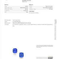4.64 Ct.Tw.Total Carat Weight Blue Sapphire Pair from Ceylon (Sri Lanka) Scan Report