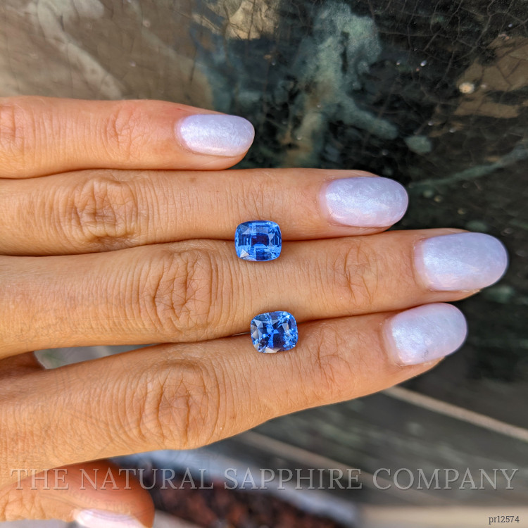 4.64 Ct.Tw. Blue Sapphire Pair from Ceylon (Sri Lanka)