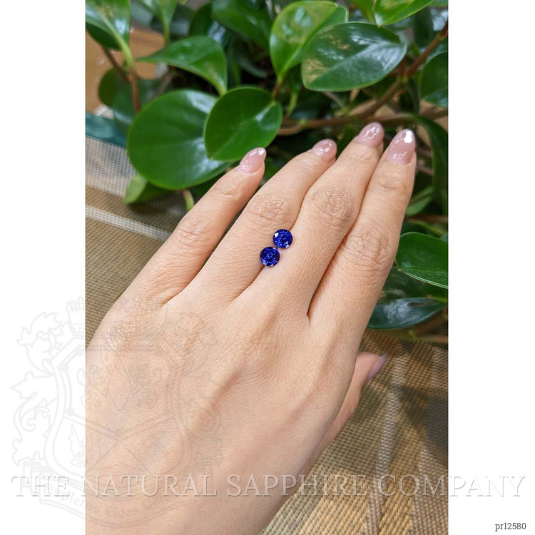 1.66 Ct.Tw. Blue Sapphire Pair from Ceylon (Sri Lanka)