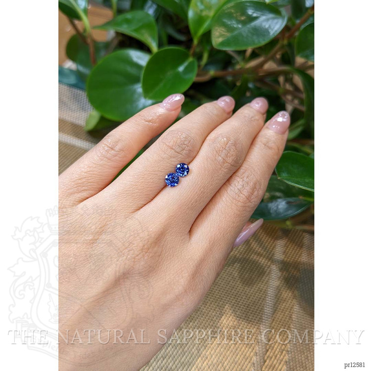 1.18 Ct.Tw. Blue Sapphire Pair from Ceylon (Sri Lanka)