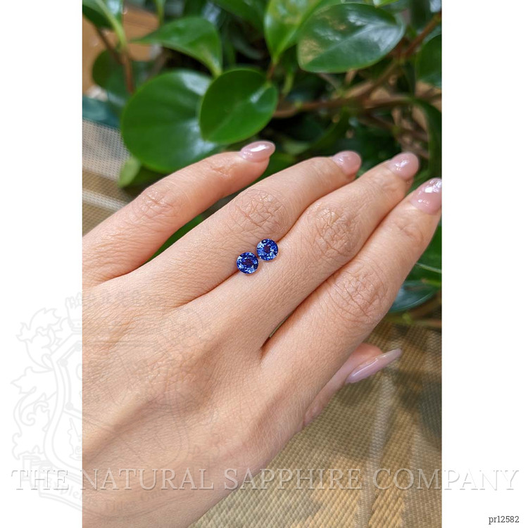 1.36 Ct.Tw. Blue Sapphire Pair from Ceylon (Sri Lanka)