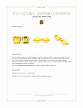 6.12 Ct.Tw.Total Carat Weight Yellow Sapphire Pair from Ceylon (Sri Lanka) Appraisal