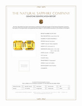 6.12 Ct.Tw.Total Carat Weight Yellow Sapphire Pair from Ceylon (Sri Lanka) Scan Report