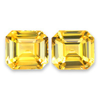 6.12&nbsp;Ct.Tw.Total Carat Weight Yellow Sapphire Pair from Ceylon (Sri Lanka) Video