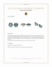 1.93 Ct.Tw.Total Carat Weight Greyish Blue Sapphire Pair from Montana Appraisal