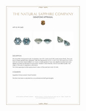 1.93 Ct.Tw.Total Carat Weight Greyish Blue Sapphire Pair from Montana Appraisal