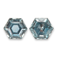 1.93 Ct.Tw.Total Carat Weight Greyish Blue Sapphire Pair from Montana Video