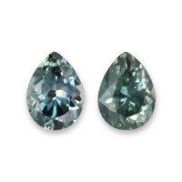 0.94 Ct.Tw.Total Carat Weight Greenish Blue Sapphire Pair from Montana Video