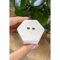 0.94 Ct.Tw.Total Carat Weight Greenish Blue Sapphire Pair from Montana Life Style