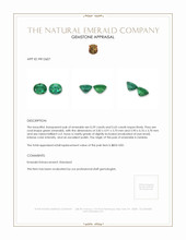 1.22 Ct.Tw.Total Carat Weight Emerald Pair from Zambia Appraisal