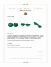 1.22 Ct.Tw.Total Carat Weight Emerald Pair from Zambia Appraisal