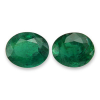 1.22 Ct.Tw.Total Carat Weight Emerald Pair from Zambia Video