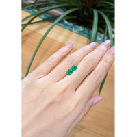 1.39 Ct.Tw.Total Carat Weight Emerald Pair from Zambia Life Style