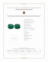 1.30 Ct.Tw.Total Carat Weight Emerald Pair from Zambia Scan Report