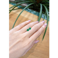 1.30 Ct.Tw.Total Carat Weight Emerald Pair from Zambia Life Style