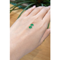 0.97&nbsp;Ct.Tw.Total Carat Weight Emerald Pair from Zambia Life Style