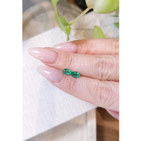 0.93&nbsp;Ct.Tw.Total Carat Weight Emerald Pair from Zambia Life Style