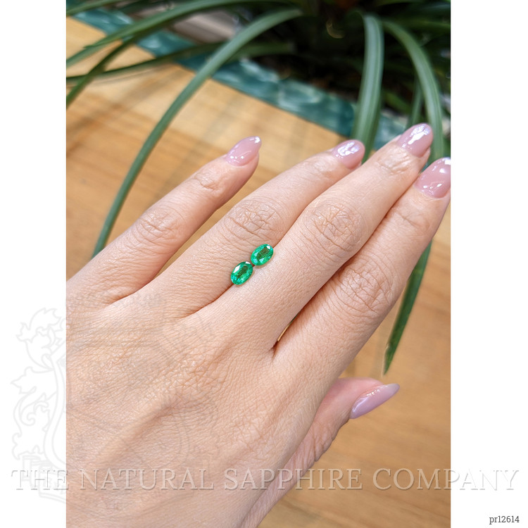 0.95 Ct.Tw. Emerald Pair from Zambia