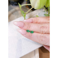 0.76&nbsp;Ct.Tw.Total Carat Weight Emerald Pair from Zambia Life Style