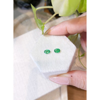 0.76&nbsp;Ct.Tw.Total Carat Weight Emerald Pair from Zambia Life Style