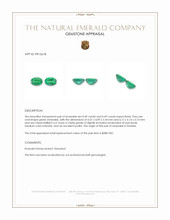 0.98&nbsp;Ct.Tw.Total Carat Weight Emerald Pair from Zambia Appraisal