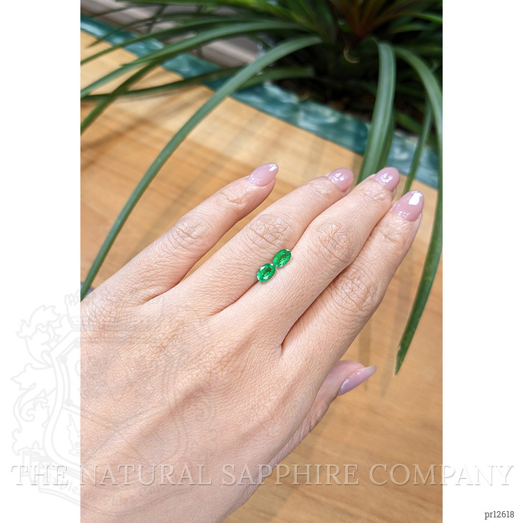0.98 Ct.Tw. Emerald Pair from Zambia
