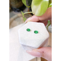 0.99&nbsp;Ct.Tw.Total Carat Weight Emerald Pair from Zambia Life Style