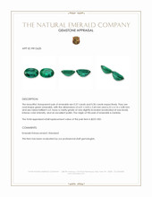 0.87 Ct.Tw.Total Carat Weight Emerald Pair from Zambia Appraisal