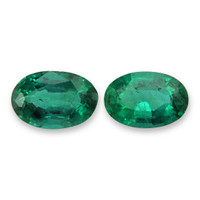 0.87 Ct.Tw.Total Carat Weight Emerald Pair from Zambia Video