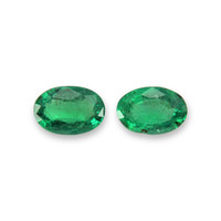 0.82 Ct.Tw.Total Carat Weight Emerald Pair from Zambia Video