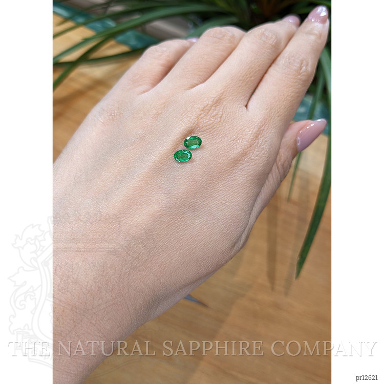 0.82 Ct.Tw. Emerald Pair from Zambia
