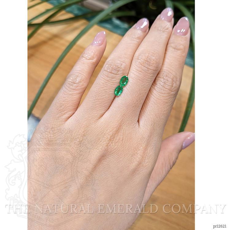 0.82 Ct.Tw. Emerald Pair from Zambia