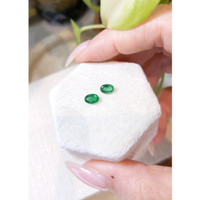 0.78 Ct.Tw.Total Carat Weight Emerald Pair from Zambia Life Style