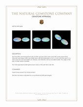 0.16 Ct.Tw.Total Carat Weight Multi Color White Opal (Light Opal) Pair from Australia Appraisal