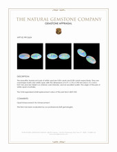 0.16 Ct.Tw.Total Carat Weight Multi Color Opal Pair from Australia Appraisal