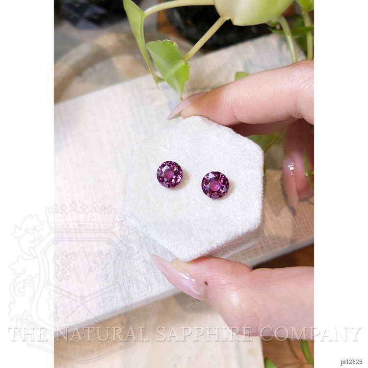 5.08 Ct.Tw. Purplish Pink Sapphire Pair from Ceylon (Sri Lanka)