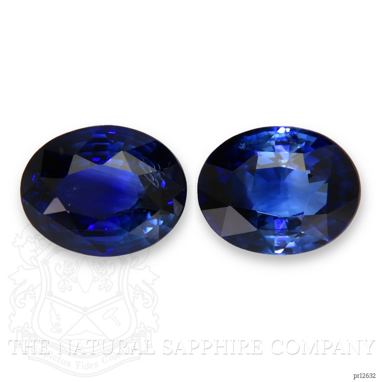 3.64 Ct.Tw. Blue Sapphire Pair from Ceylon (Sri Lanka)