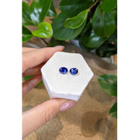 3.64&nbsp;Ct.Tw.Total Carat Weight Blue Sapphire Pair from Ceylon (Sri Lanka) Life Style