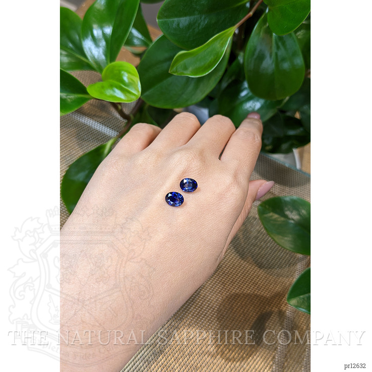 3.64 Ct.Tw. Blue Sapphire Pair from Ceylon (Sri Lanka)